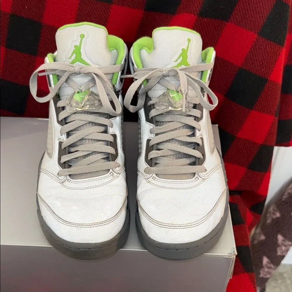 Air Jordan Retro 5 Green silver